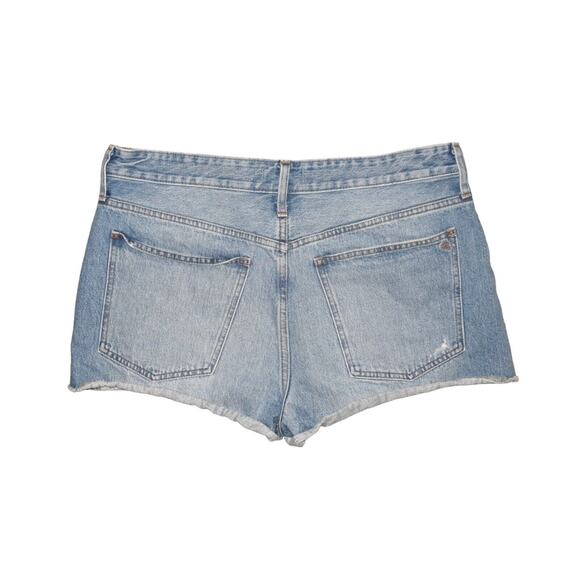 MADEWELL $68 Light Wash Factory Distressed Relaxed Cut-Off Denim Short Size 31 - Picture 2 of 4